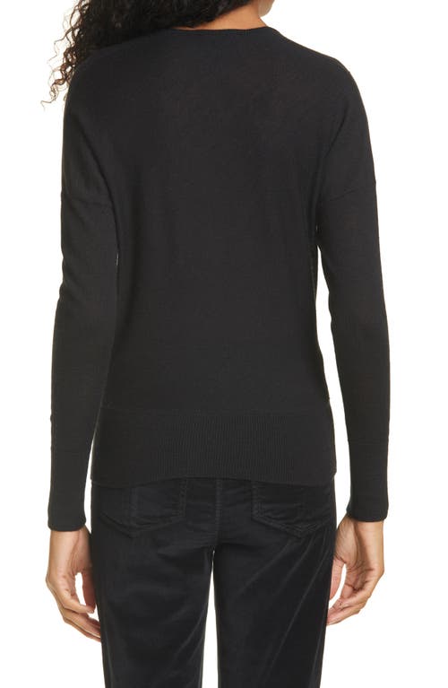 Rag & Bone Mandee Deep V-neck Cashmere Sweater In Black