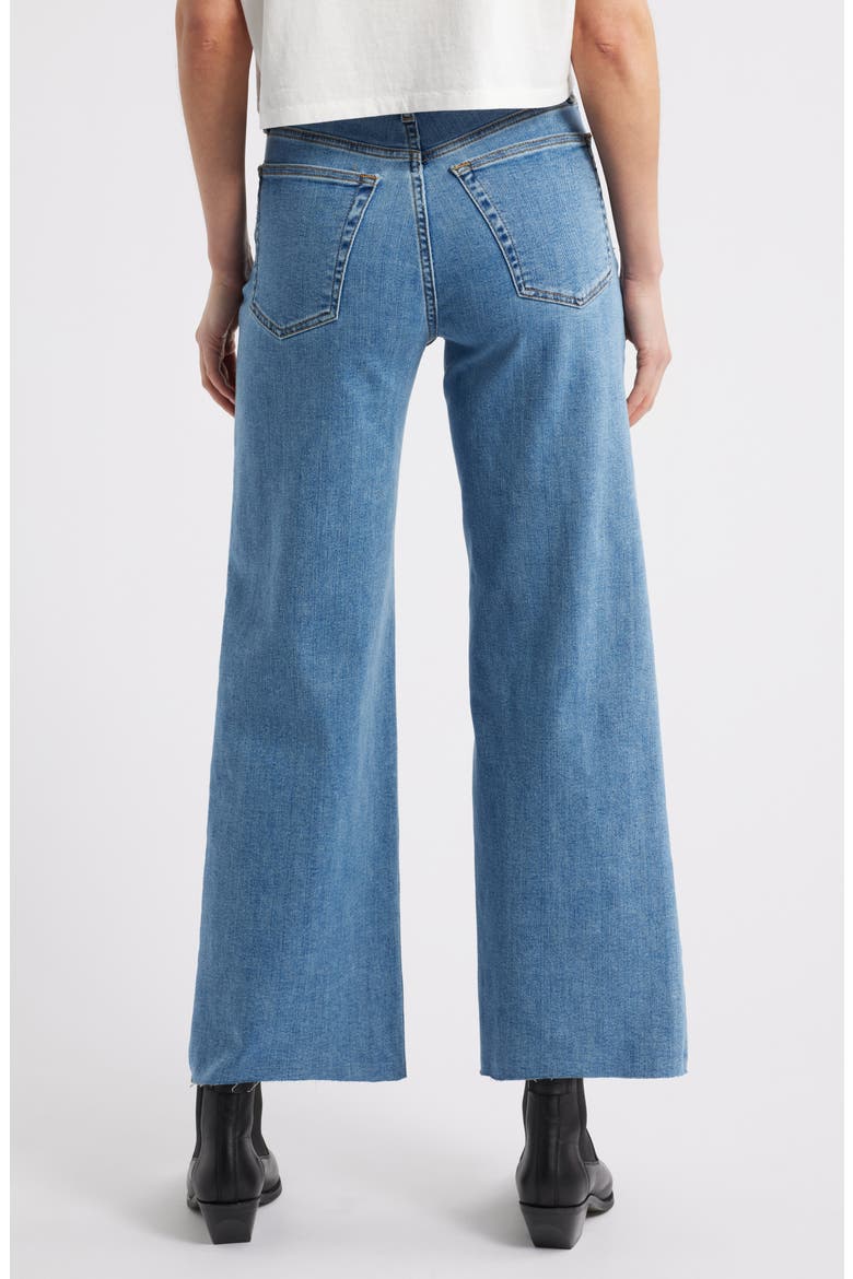 Raw Hem High Waist Ankle Wide Leg Jeans, Alternate, color, RUNYON