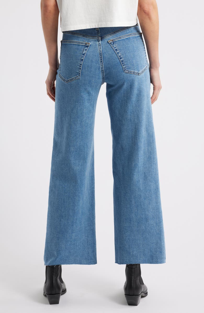 Re/Done Raw Hem High Waist Ankle Wide Leg Jeans, Alternate, color, Runyon