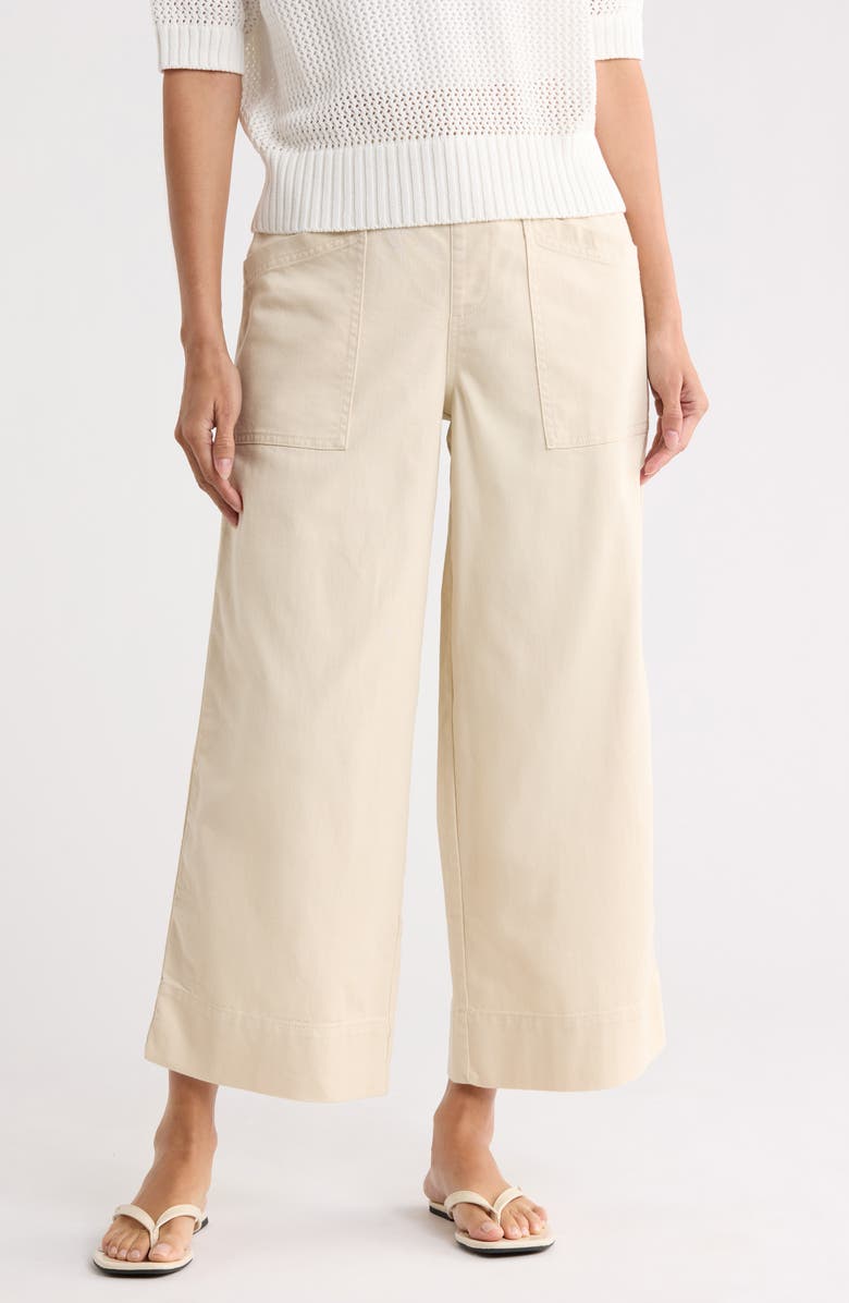 Sanctuary Tie Front Wide Leg Pants, Main, color, New Natural