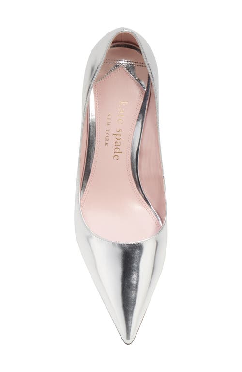 Kate Spade Garnish Pointed Toe Pump In Silver