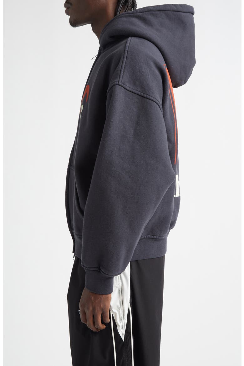 Moonlight Logo Full Zip Fleece Graphic Hoodie, Alternate, color, VINTAGE BLACK/ RED /YELLOW