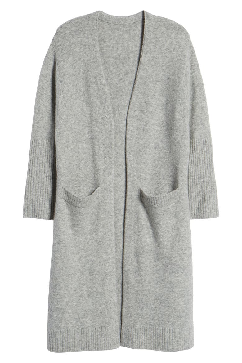 Long Knit Duster, Alternate, color, GREY LIGHT HEATHER