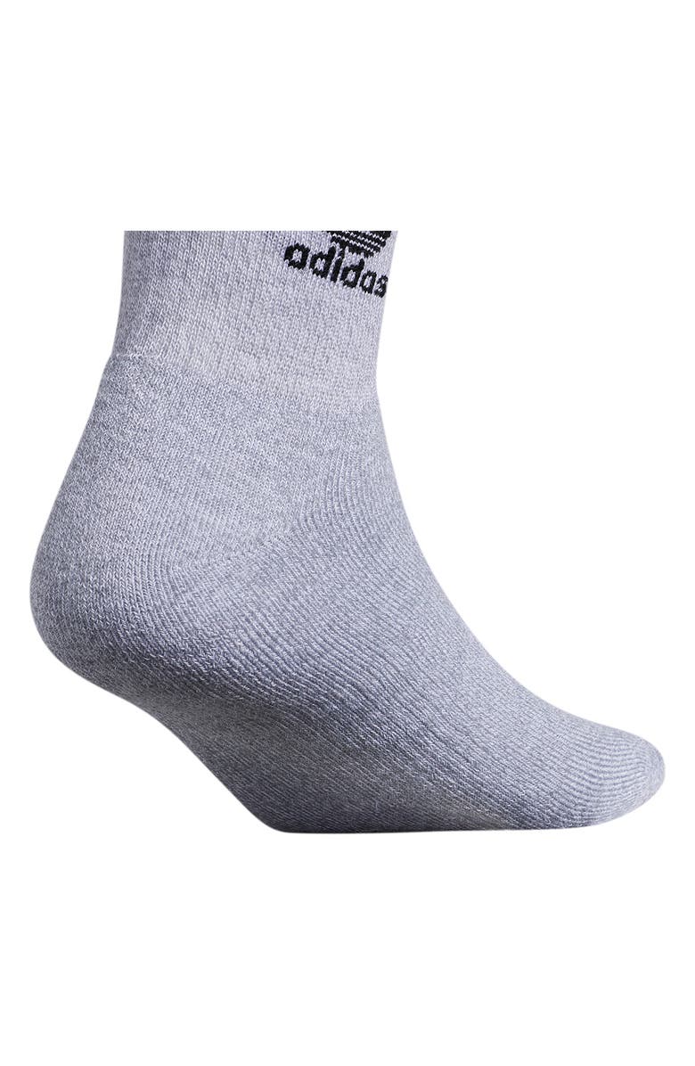 adidas Assorted 6-Pack Trefoil Performance Quarter Crew Socks, Alternate, color, 