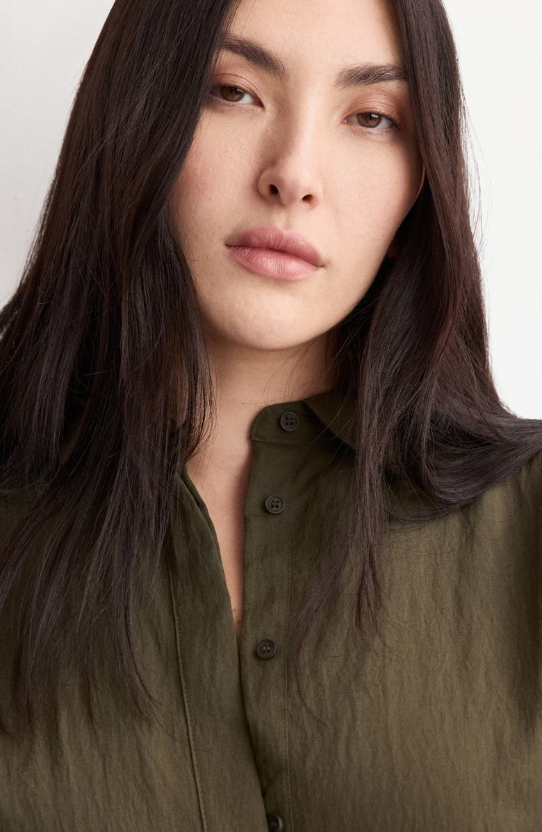 MANGO Long Sleeve Shirtdress, Alternate, color,