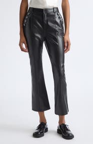 Cinq à Sept Suzette Cropped Faux Leather Flare Pants