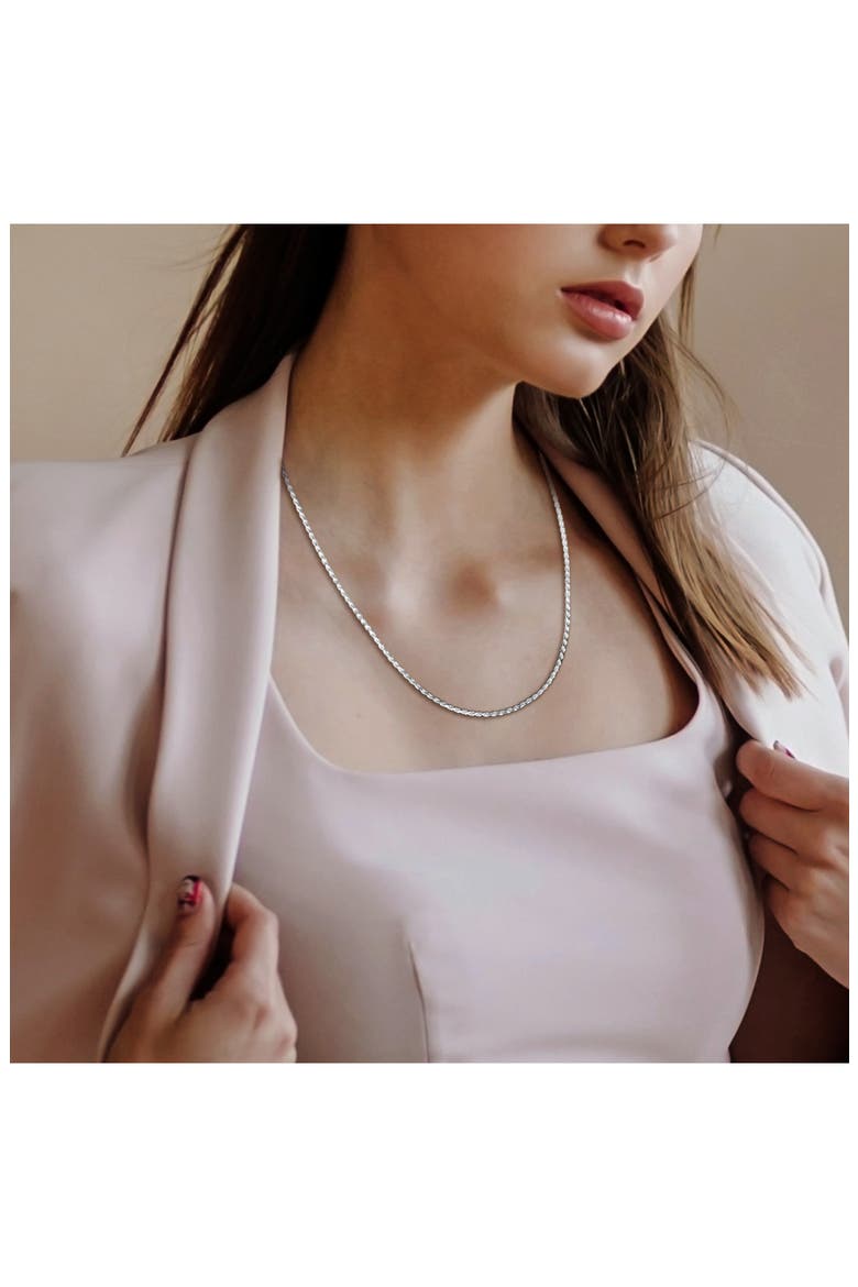 Sterling Silver Diamond-Cut Rope Chain Necklace - 1.7mm, Alternate, color, SILVER