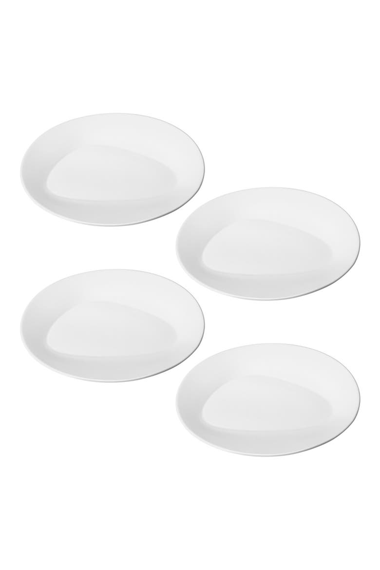 Sky Set of 4 Porcelain Salad Plates, Alternate, color, WHITE