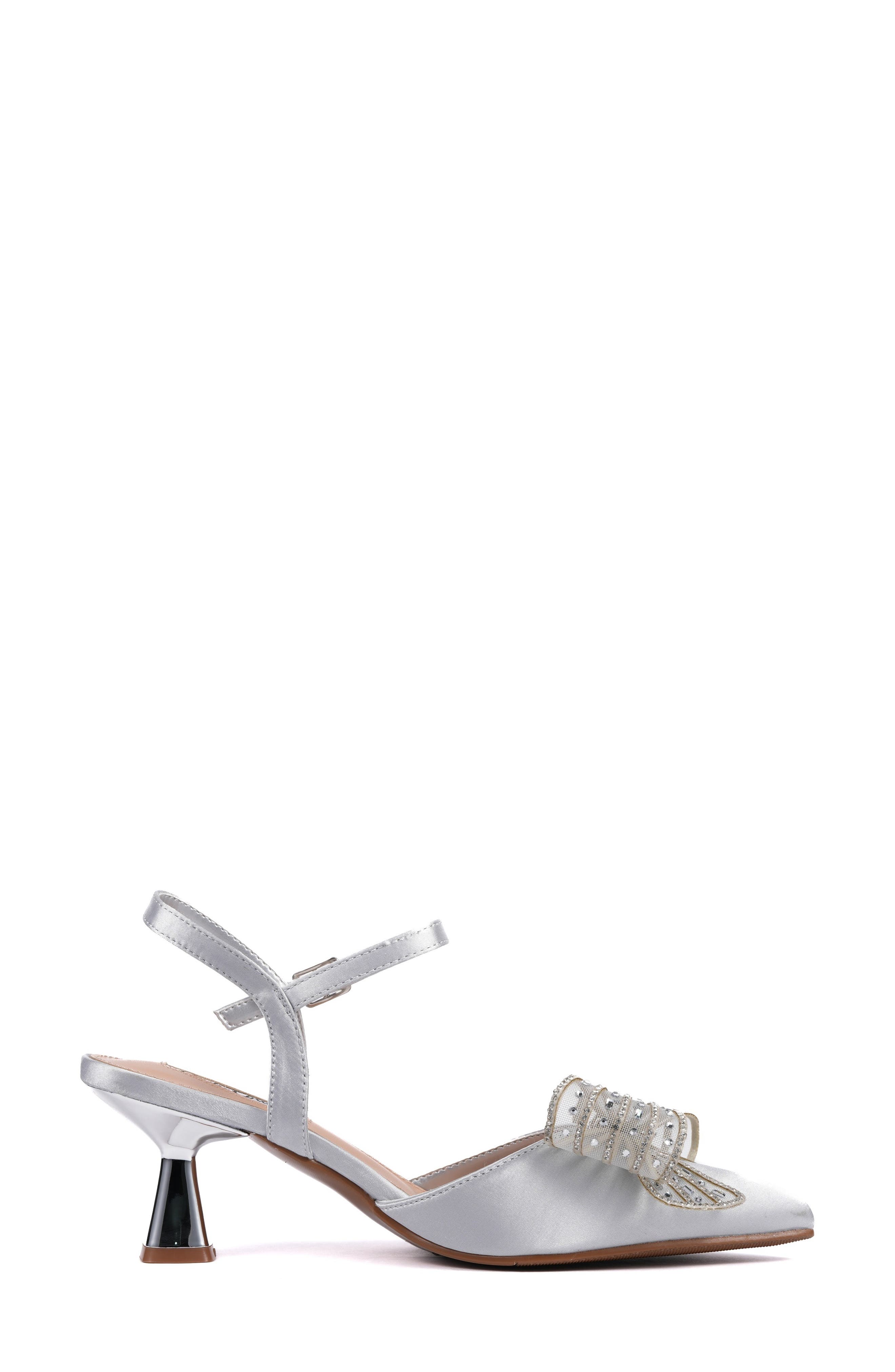 Leslie Pointed Toe Pump, Alternate, color, SILVER