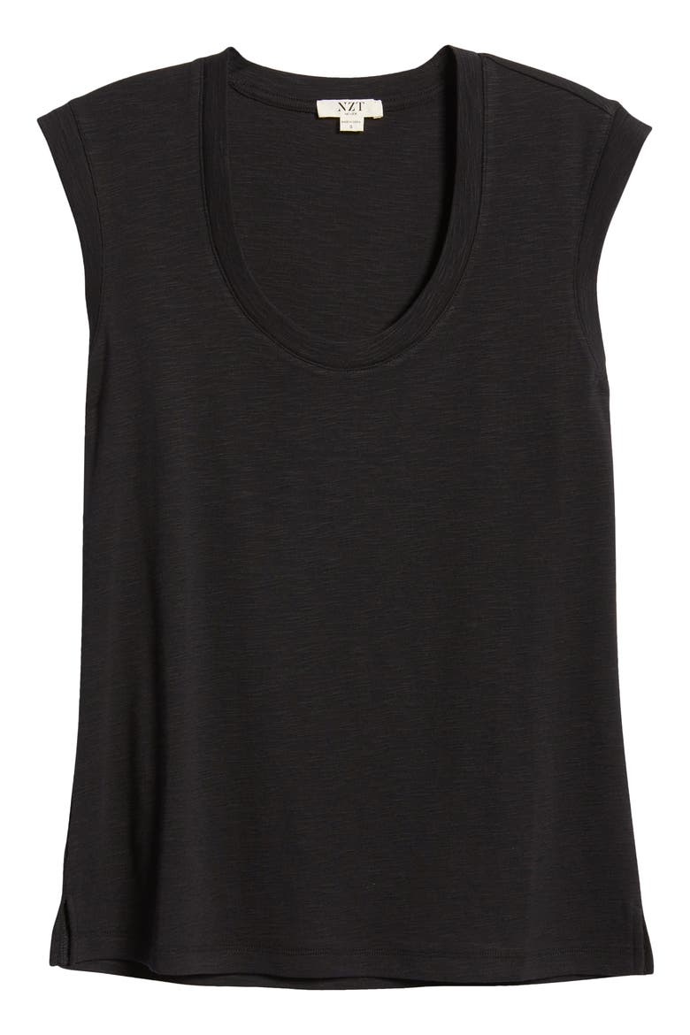 NIC+ZOE Scoop Neck T-Shirt, Alternate, color, BLACK ONYX