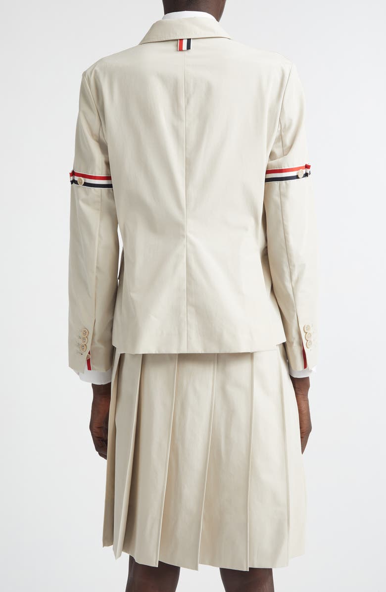 Thom Browne Tricolor Armband Relaxed Fit Cotton Sport Coat, Alternate, color, Beige