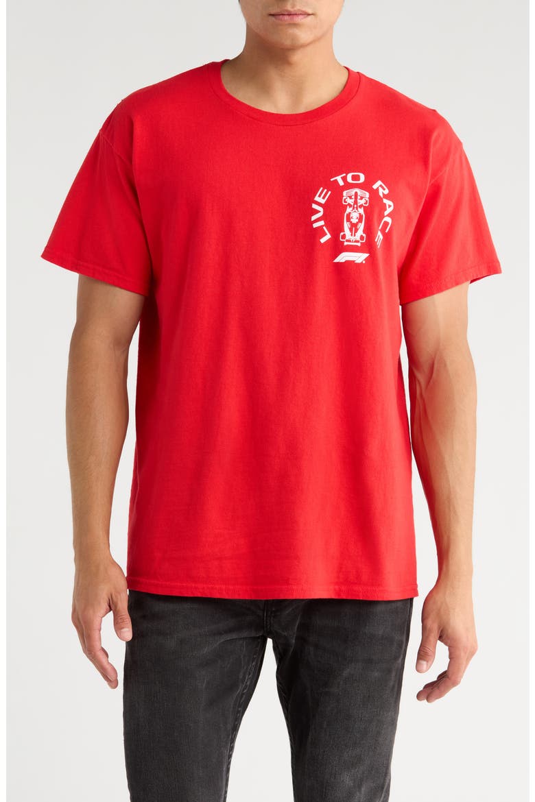 F1® White Car Flea Market Graphic T-Shirt, Main, color, RED