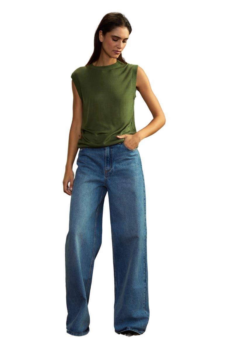 Cynthia Rowley Mica Sleeveless Knit Top, Alternate, color, 