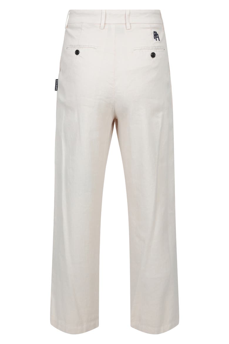 Linen & Cotton Blend Chinos, Alternate, color, WHITE BLACK