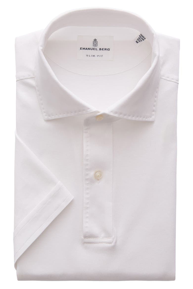 Textured Luxe Polo, Alternate, color, WHITE
