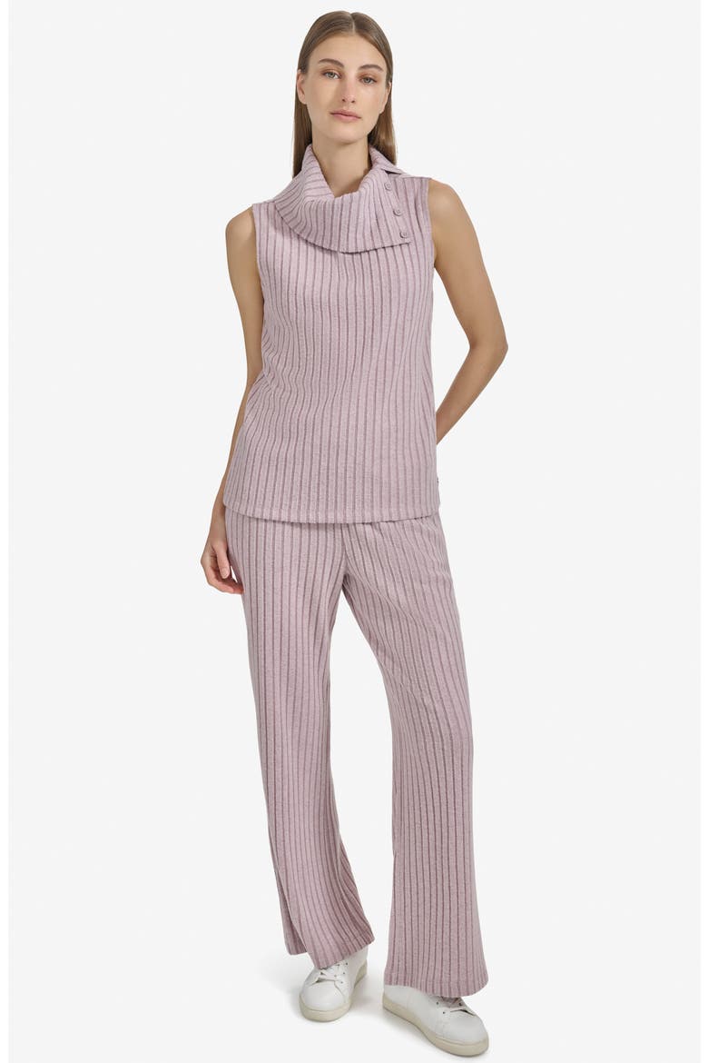 Ribbed Hacci Sleeveless Turtleneck Top, Alternate, color, ELDERBERRY