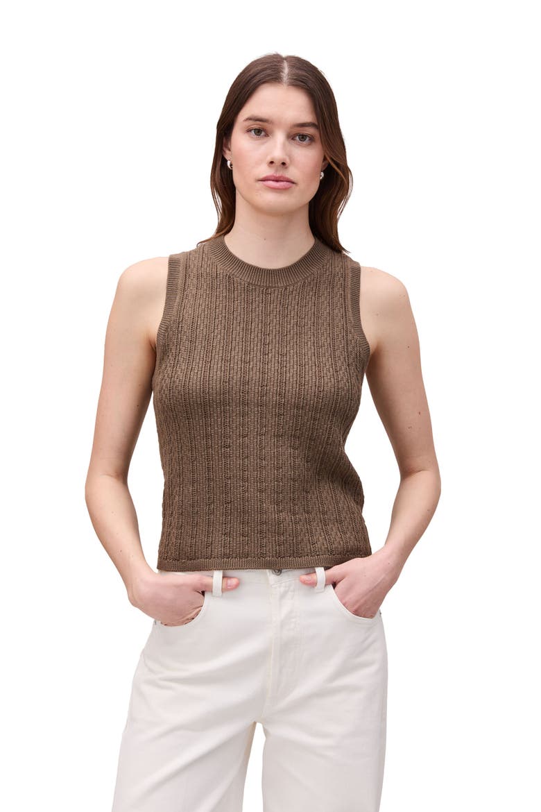 The Canyon Cotton Knit Tank, Main, color, Stone Grey