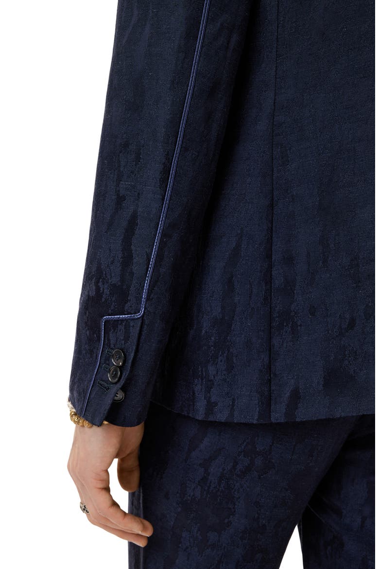 Della Navy Viscose & Linen Jacquard Sport Coat, Alternate, color, NIGHT SKY