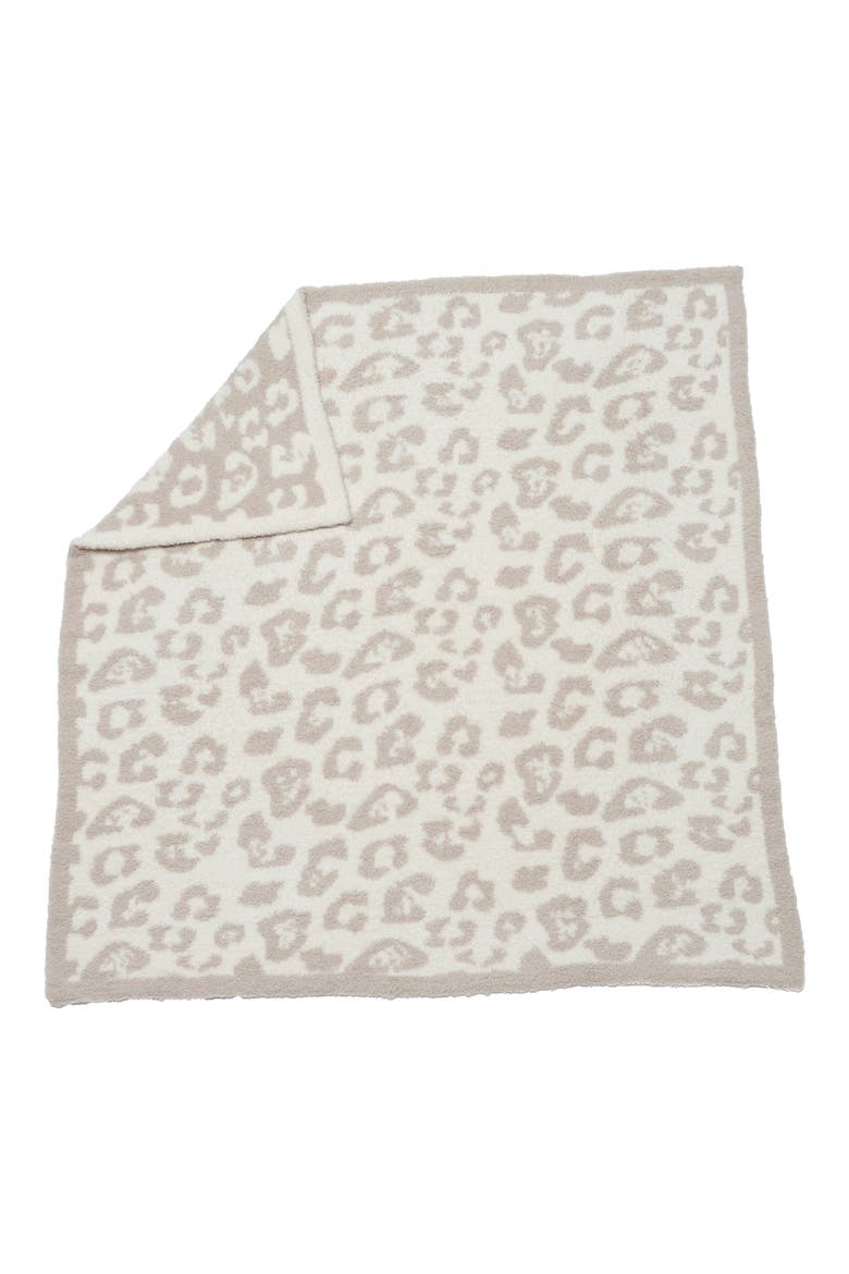 CozyChic® Leopard Stroller Blanket, Main, color, STONE/CREAM