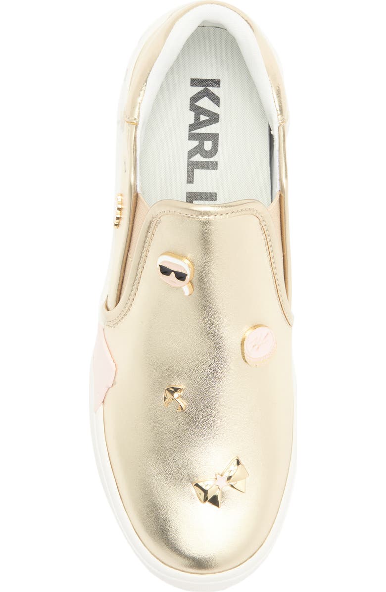KARL LAGERFELD PARIS Maude Slip On Sneaker, Alternate, color, White Gold
