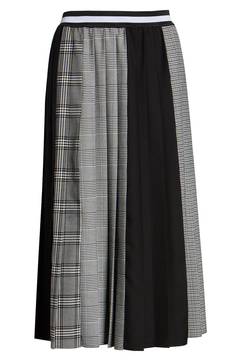 Plaid A-Line Skirt, Alternate, color, BLACK MIXED PLAID