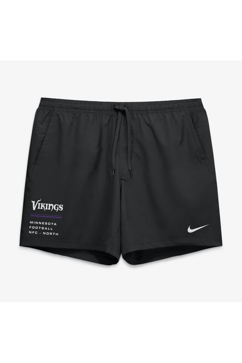 Men's Nike Black Minnesota Vikings Form Dri-FIT Shorts, Alternate, color, Black
