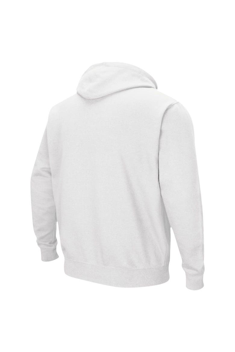 Men's Colosseum White Navy Midshipmen Arch & Logo 3.0 Pullover Hoodie, Alternate, color, White