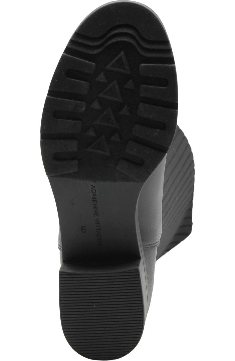 Adrienne Vittadini Dally Tall Boot, Alternate, color, Black Smooth/ Knit