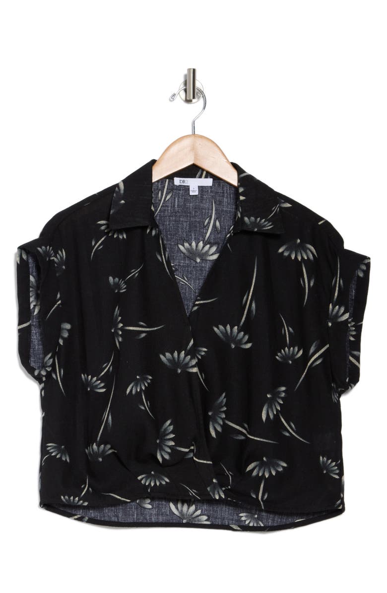 DR2 by Daniel Rainn Johnny Collar Short Sleeve Crop Top, Alternate, color,