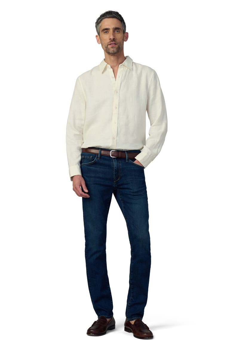 Jakob Linen Button-Up Shirt, Alternate, color, SEA SALT