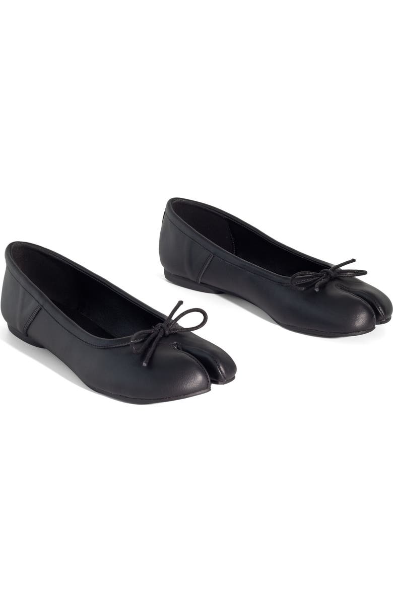 Therapy Australia HOSHI Tabi Toe Ballet Flat, Main, color, Black Pu