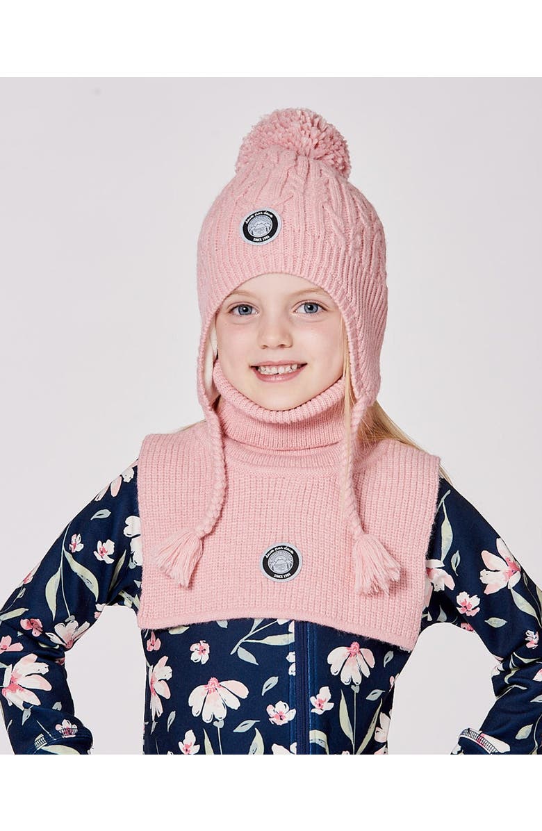 Deux par Deux Turtleneck Neckwarmer, Main, color, Dusty Pink