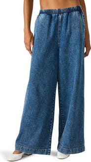 Steve Madden Levy Pull-On Wide Leg Jeans