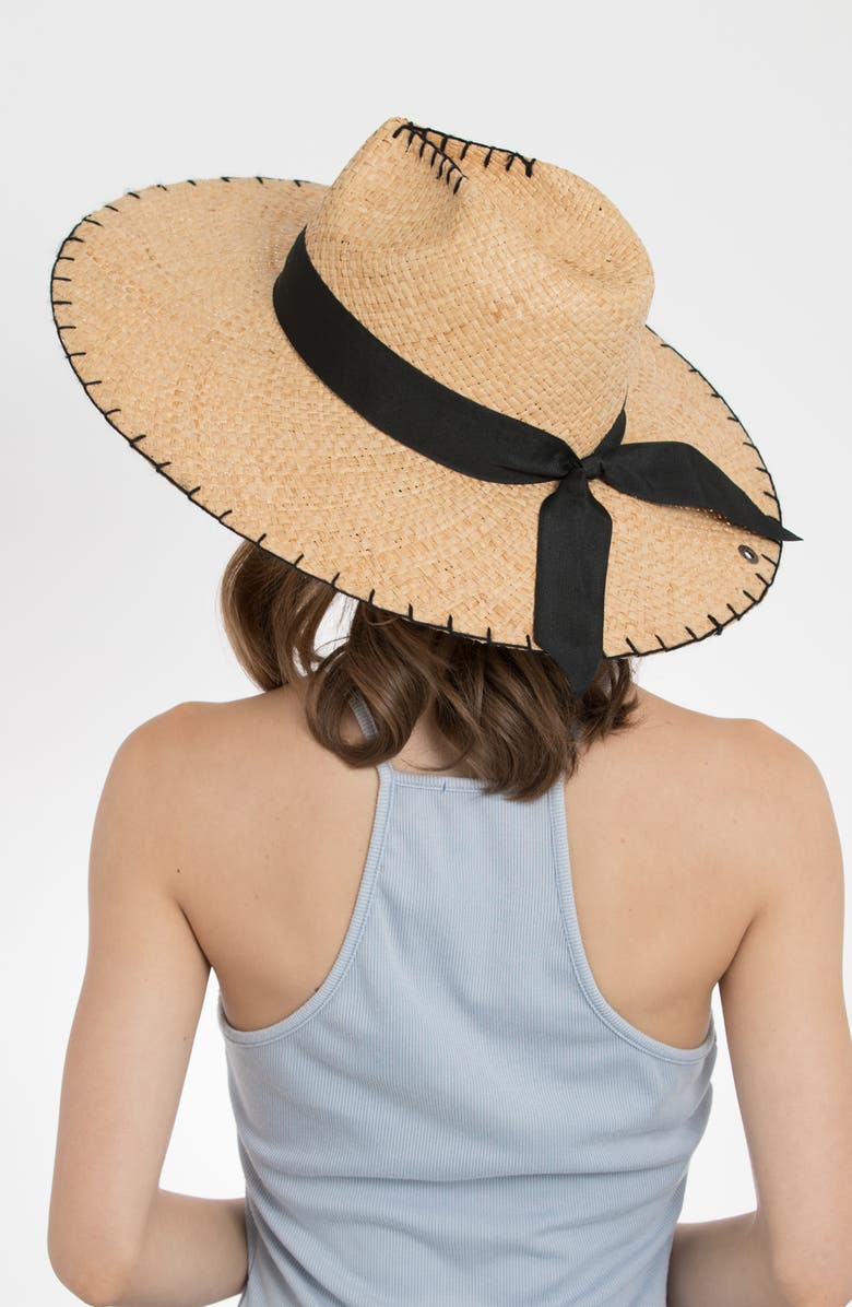 PETER GRIMM Delfina Raffia Resort Hat, Alternate, color,
