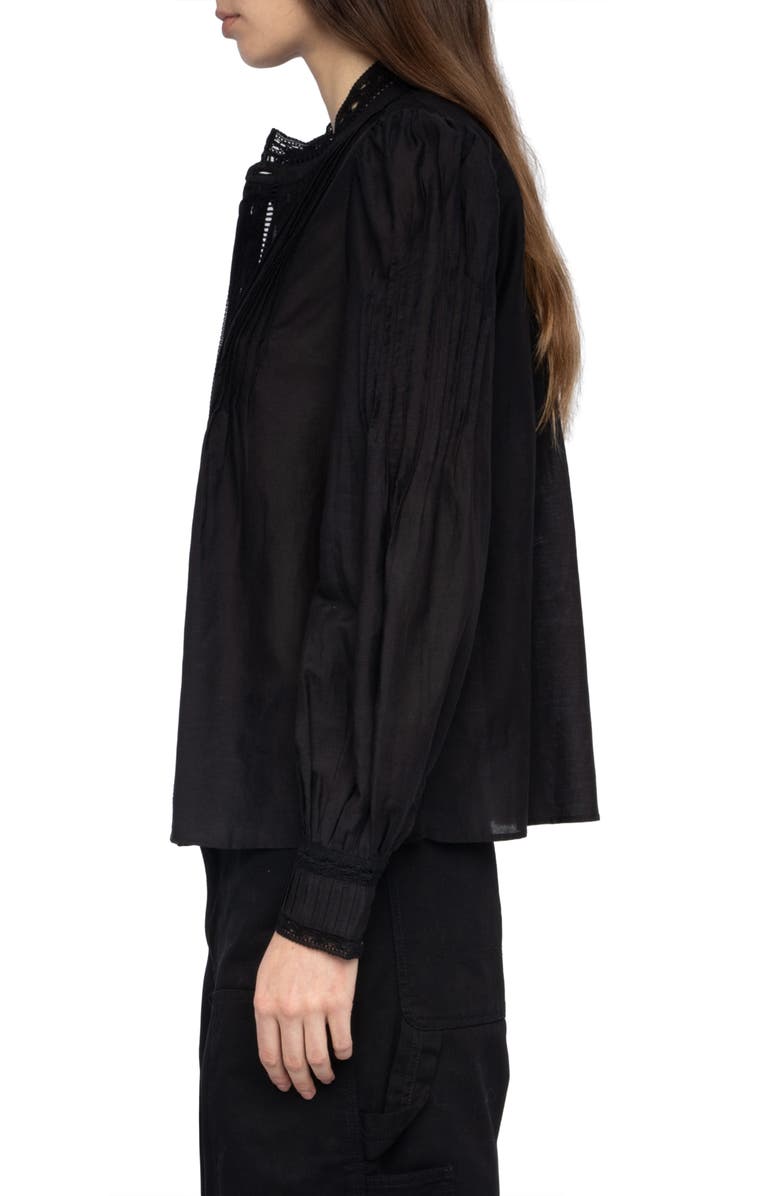 Zadig & Voltaire Timz Tomboy Button-Up Shirt, Alternate, color, Black