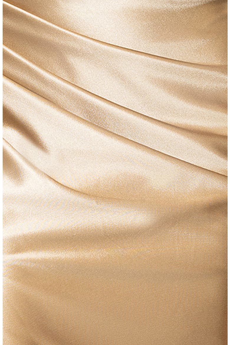 Metallic Strapless Mermaid Gown, Alternate, color, GOLD