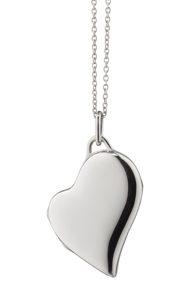 Heart Locket Pendant Necklace, Main, color, STERLING SILVER