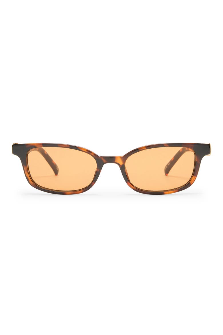 Confidential 51mm Rectangular Sunglasses, Main, color, DARK TORT/ AMBER TINT