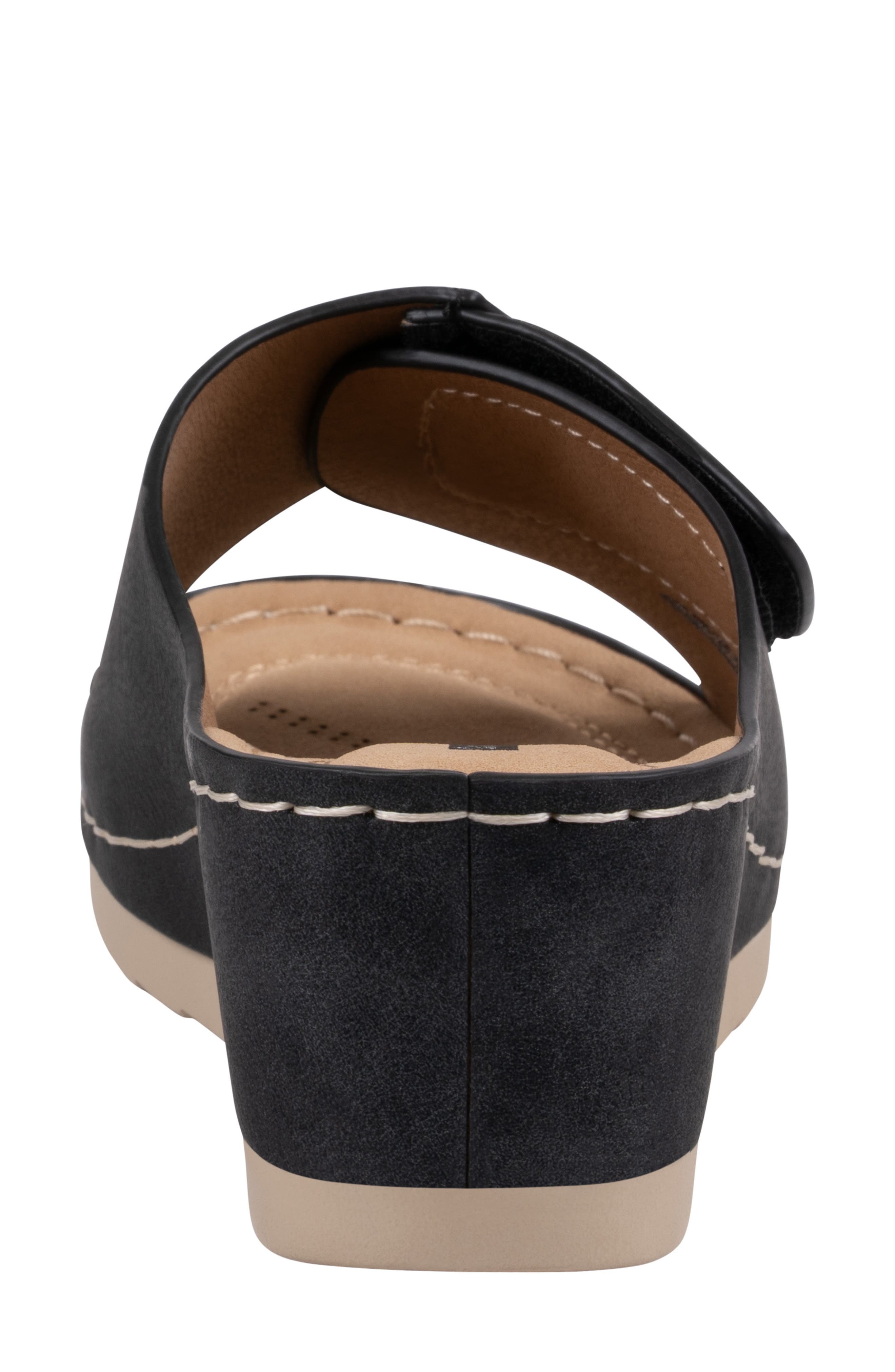 GOOD CHOICE NEW YORK Savina Wedge Slide Sandal, Alternate, color, Black