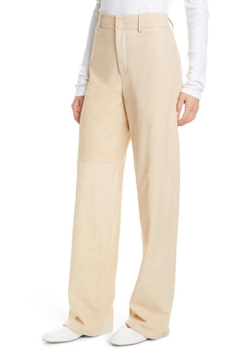 Suede Wide Leg Trousers, Alternate, color, DARK CHIFFON