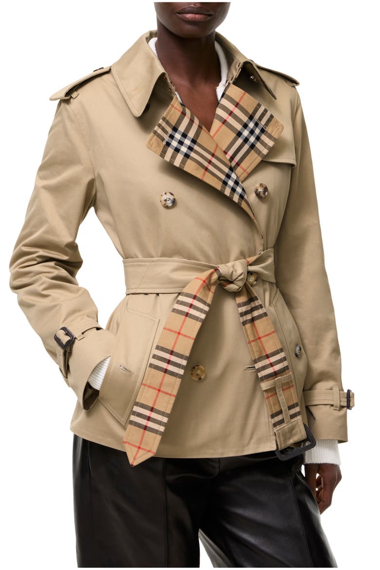 Garbardine Lakefield Trench Jacket, Main, color, Honey beige