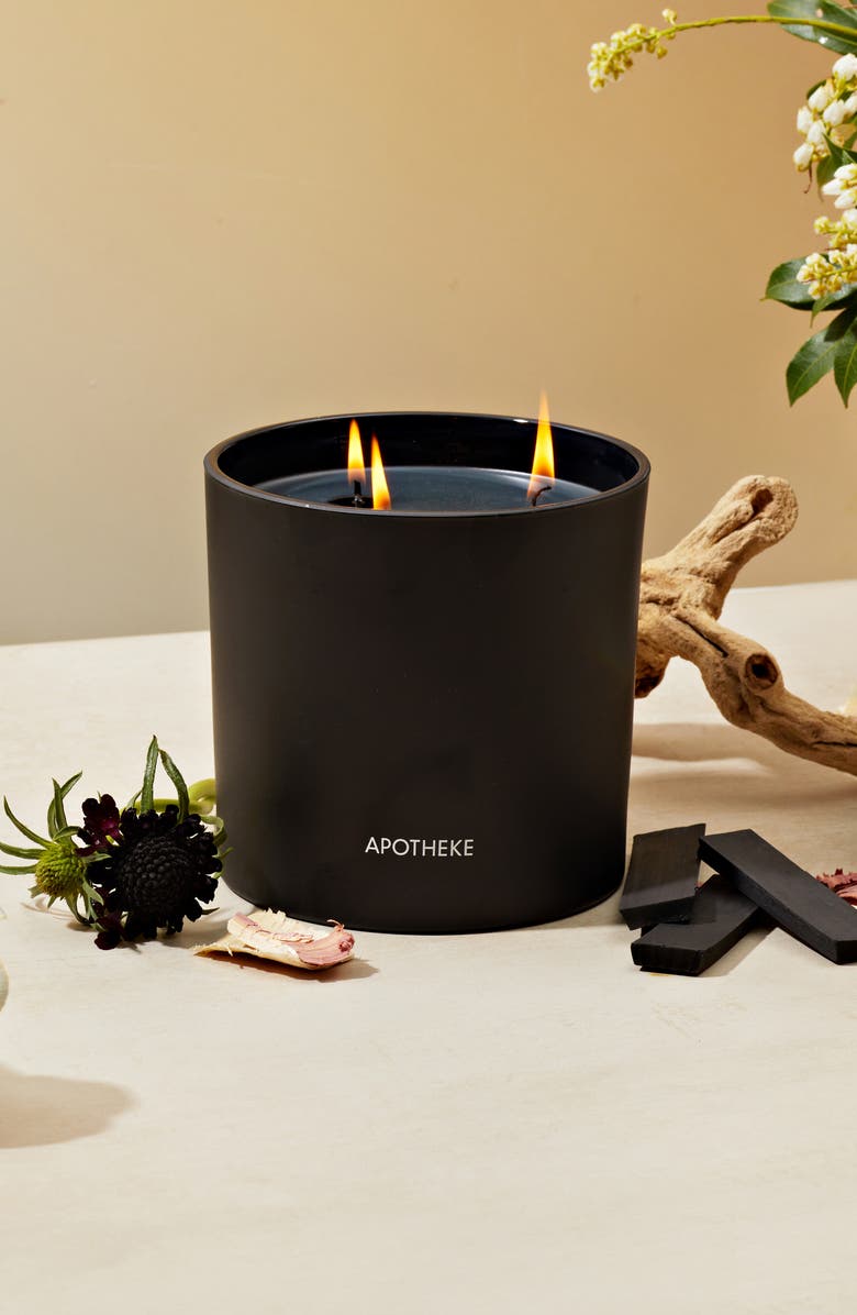 APOTHEKE 3-Wick Charcoal Candle, Alternate, color,