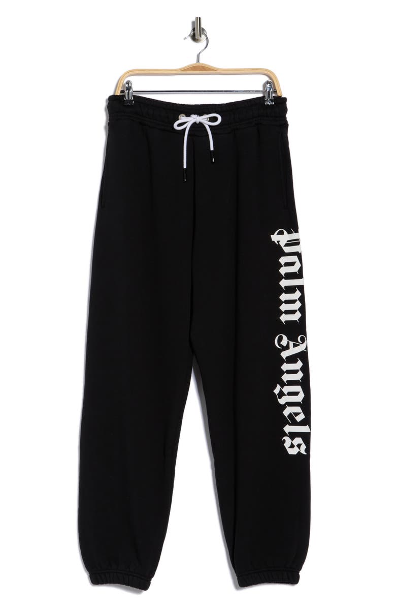 Palm Angels Logo Sweatpants, Main, color, Black White