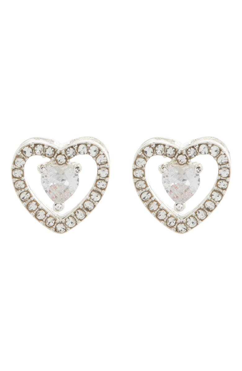 Danecraft CZ Heart Pendant Necklace & Earrings Set, Alternate, color,