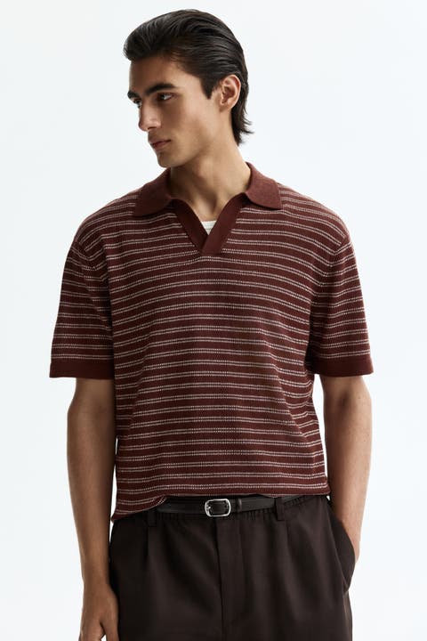 Regular Fit Linen-blend Polo Shirt