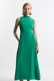 Karen Millen Soft Tailored Pleated Panel Midaxi Dress