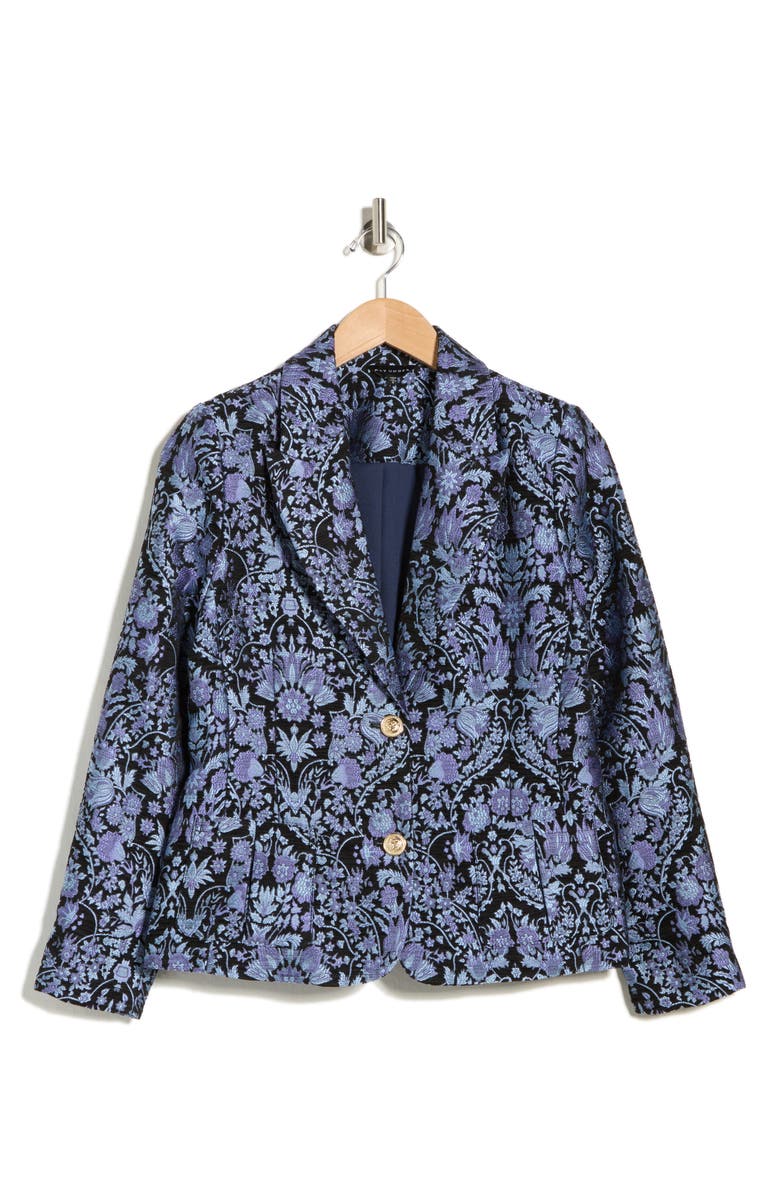 KAY UNGER SPORTSWEAR Tapestry Blazer, Alternate, color, Blue Tapestry Combo