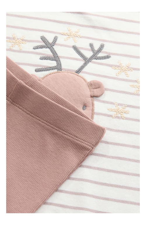 Next Kids' Reindeer Long Sleeve T-shirt & Flare Leggings Set In Multi