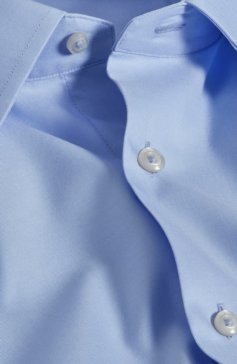 David Donahue Slim Fit Super Fine Twill Dress Shirt, Alternate, color, Sky