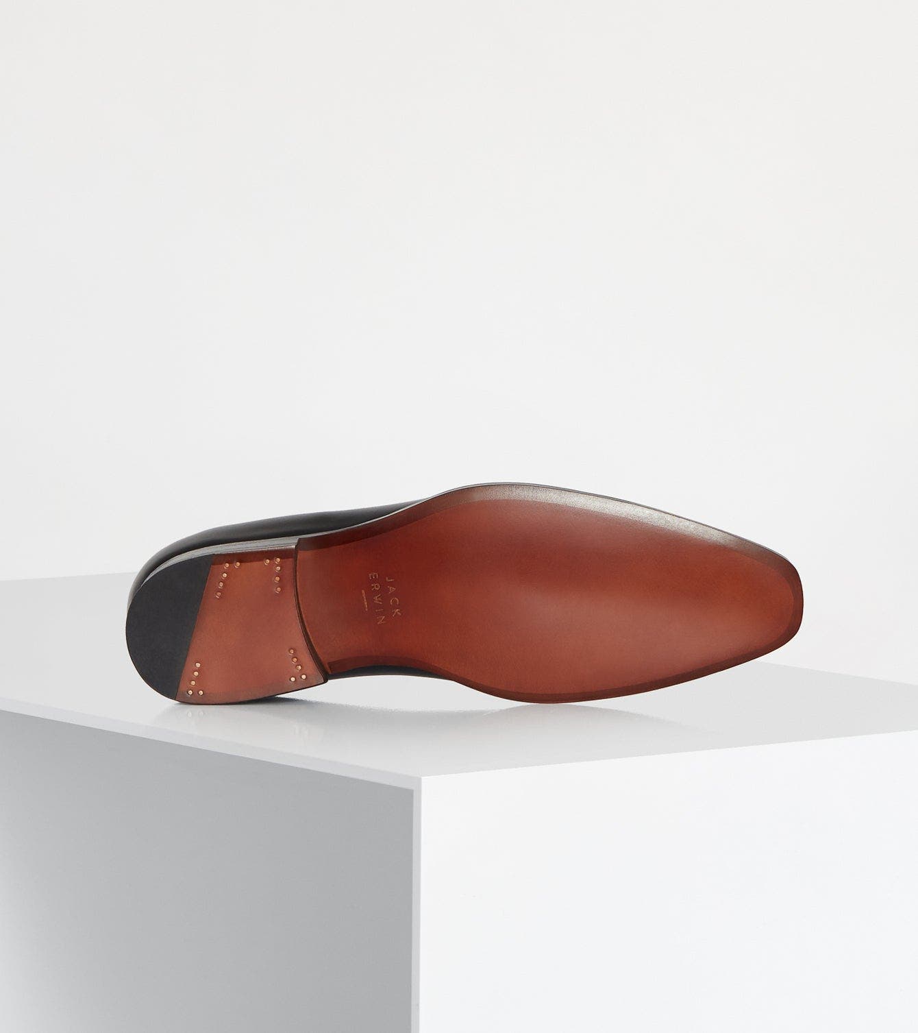 Jack Erwin Luke Leather Dress Penny Loafer, Alternate, color, Black Full Grain